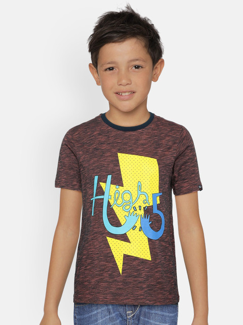 

Indian Terrain Boys Multicoloured Printed Round Neck T-shirt, Multi