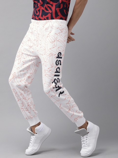 

Budweiser Streetwear Co Men Red & White Printed Regular Fit Track Pants