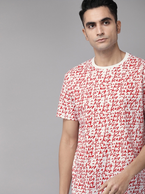 

Budweiser Streetwear Co Unisex White & Red Printed Round Neck T-shirt