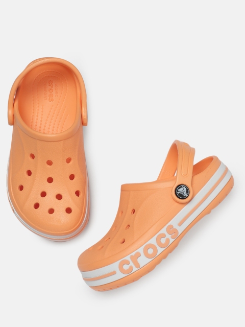 

Crocs Kids Orange Solid Bayaband Clogs