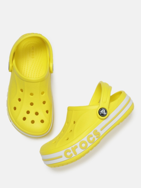 

Crocs Kids Yellow Solid Bayaband Clogs