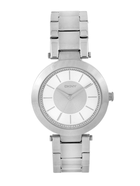 

DKNY Women Silver-Toned Stone-Studded Dial Watch NY2285I