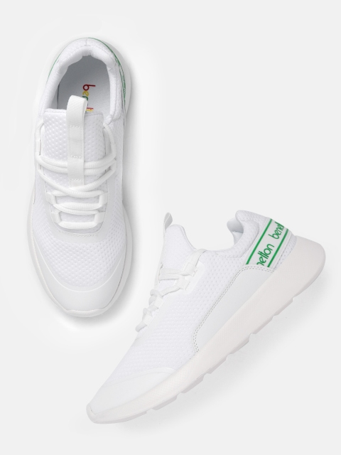 

United Colors of Benetton Men White Perforated Sneakers