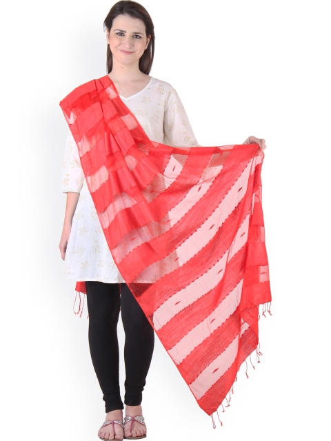 

Ruhaans Red Striped Dupatta