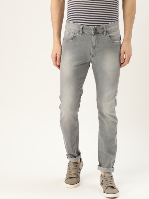 

SINGLE Men Grey Skinny Fit Mid-Rise Clean Look Stretchable Jeans