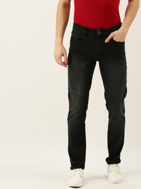 

SINGLE Men Black Slim Fit Mid-Rise Clean Look Stretchable Jeans