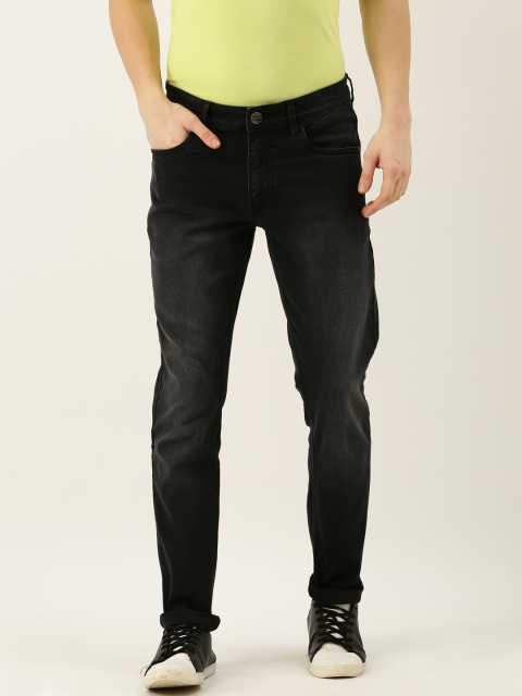 

SINGLE Men Black Slim Fit Mid-Rise Clean Look Stretchable Jeans