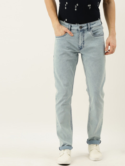 

SINGLE Men Blue Slim Fit Mid-Rise Clean Look Stretchable Jeans