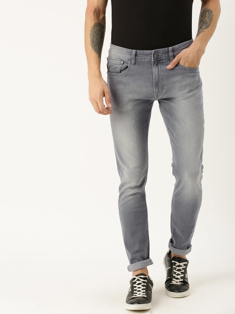 

SINGLE Men Grey Slim Fit Mid-Rise Clean Look Stretchable Jeans