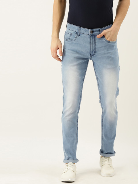 

SINGLE Men Blue Slim Fit Mid-Rise Clean Look Stretchable Jeans