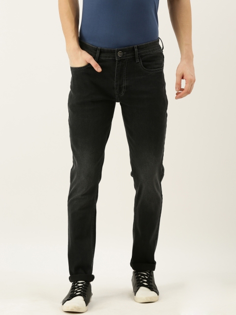 

SINGLE Men Black Slim Fit Mid-Rise Clean Look Stretchable Jeans