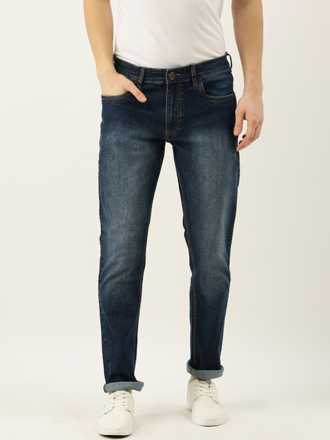 

SINGLE Men Blue Slim Fit Mid-Rise Clean Look Stretchable Jeans