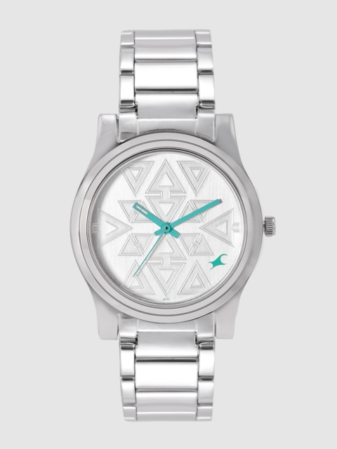 

Fastrack Women Silver-Toned Textured Analogue Watch NL6046SM01_OR