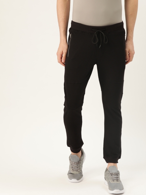 

SINGLE Men Black Solid Slim Fit Joggers