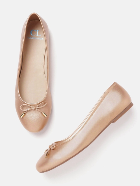 

Carlton London Women Rose Gold-Toned Solid Ballerinas