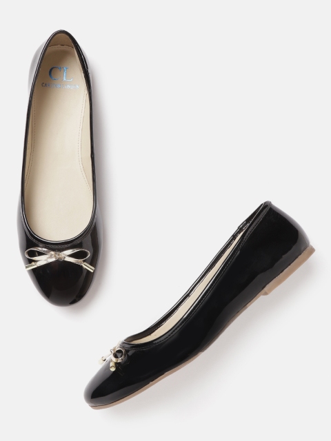 

Carlton London Women Black Solid Ballerinas