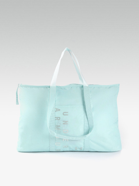 

UNDER ARMOUR Blue & Silver-Toned Favorite Metallic 2.0 Brand Logo Print Tote Bag