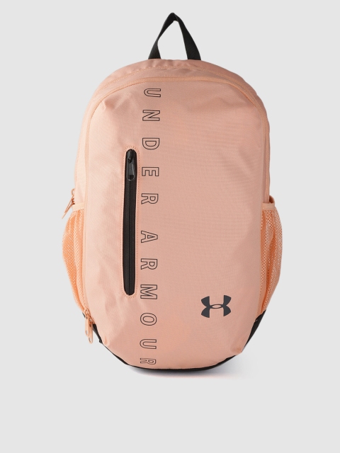 

UNDER ARMOUR Unisex Peach-Coloured Brand Logo Print Roland Laptop Backpack