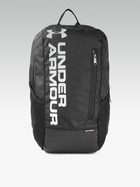 

UNDER ARMOUR Unisex Black & White Brand Logo Print Gametime Backpack