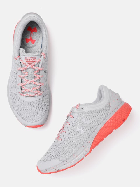 

UNDER ARMOUR Women Grey Melange Woven Design Charged Escape 3 Running Shoes