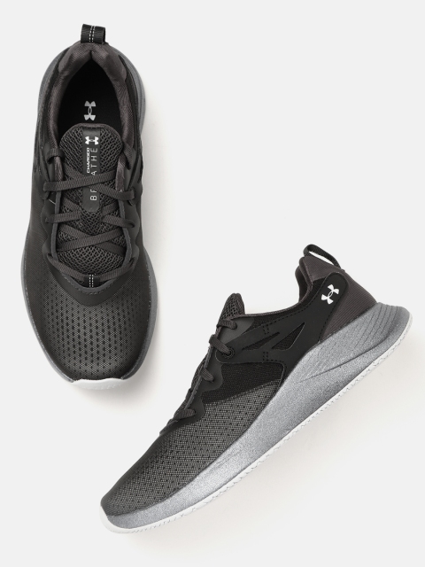 

UNDER ARMOUR Women Charcoal Grey Woven Design Charged Breathe TR 2 Training Shoes