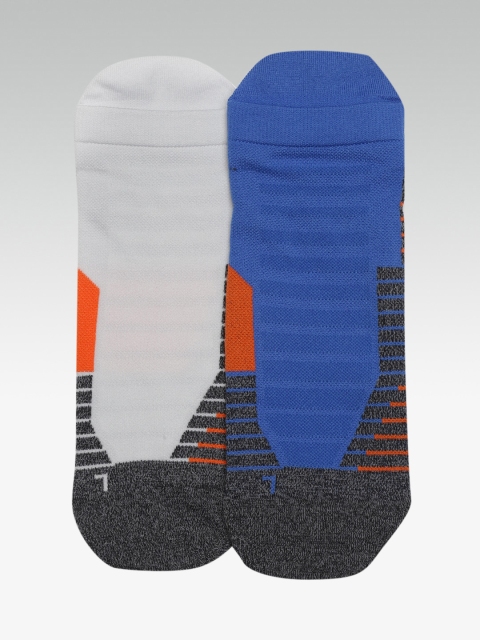 

UNDER ARMOUR Unisex Pack of 2 Striped NS Tab Running Ankle Length Socks, Blue