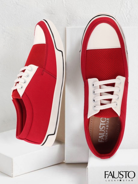 

FAUSTO Women Red & White Sneakers