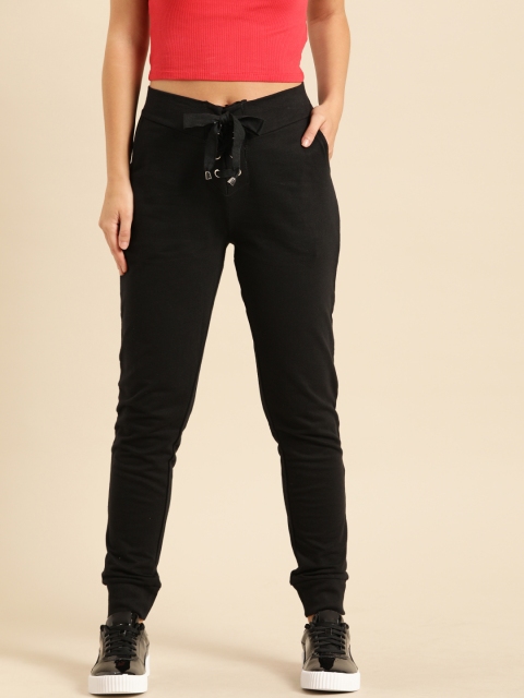 

Ms.Taken Women Black Regular Fit Solid Joggers