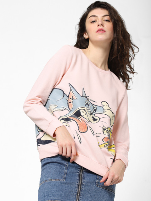 

ONLY Women Pink Printed Sweatshirt