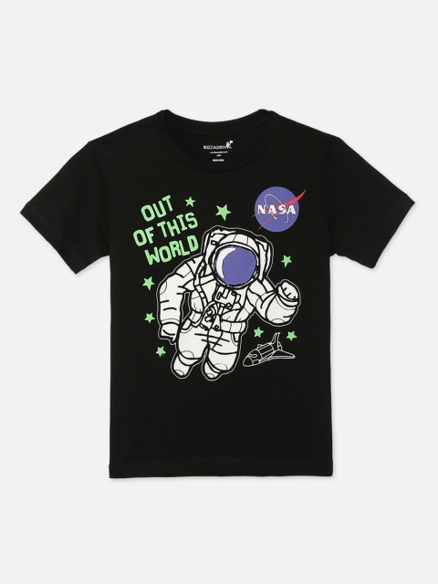

Kids Ville Nasa featured Black Tshirt for Boys