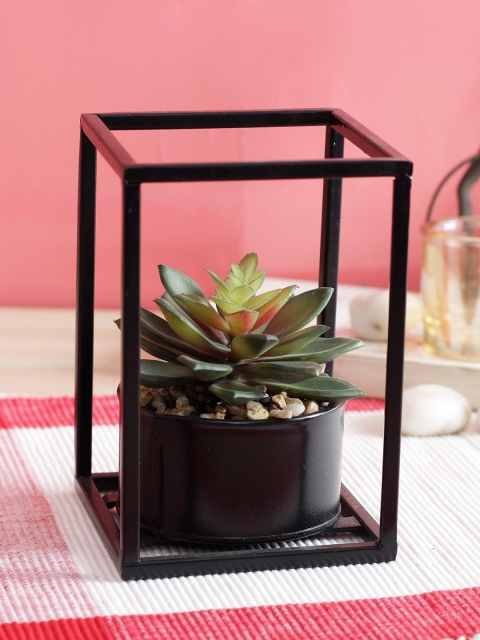 

PolliNation Green Artificial Bonsai With Black Metal Stand