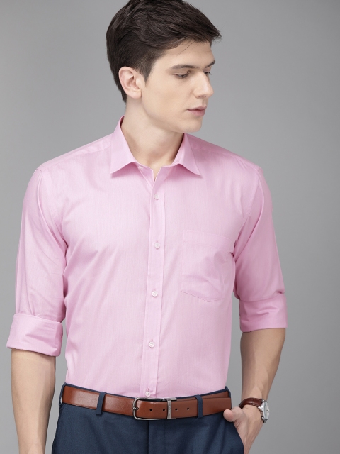 

Park Avenue Men Pink Regular Fit Self Design Formal Shirt
