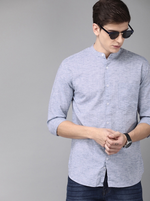 

Park Avenue Men Navy Blue Slim Fit Solid Casual Shirt
