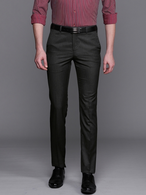 

Raymond Men Charcoal Grey Slim Fit Solid Formal Trousers