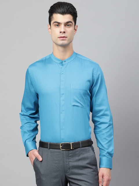 

Park Avenue Men Blue Regular Fit Solid Partywear Shirt