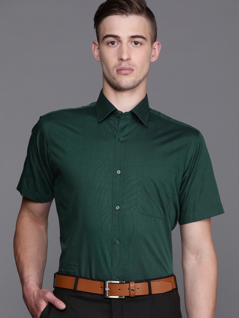 

Raymond Men Green Contemporary Fit Solid Formal Shirt