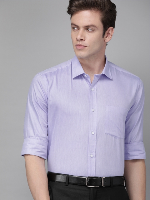 

Park Avenue Men Lavender Regular Fit Self Design Formal Shirt