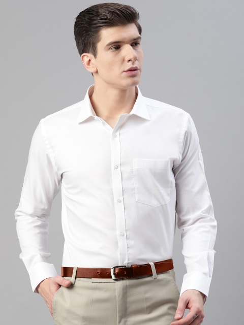 

Park Avenue Men White Slim Fit Solid Formal Shirt