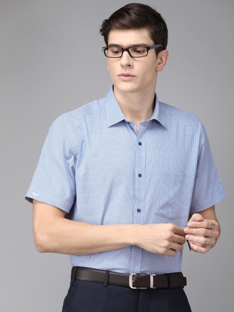 

Park Avenue Men Blue Self Design Regular Fit Formal Shirt