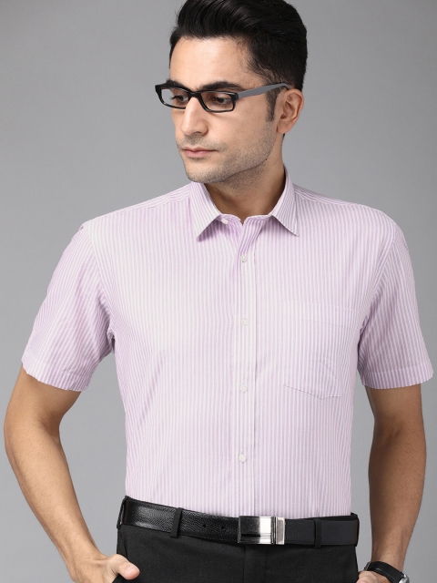 

Park Avenue Men Purple Regular Fit Striped Formal Shirt