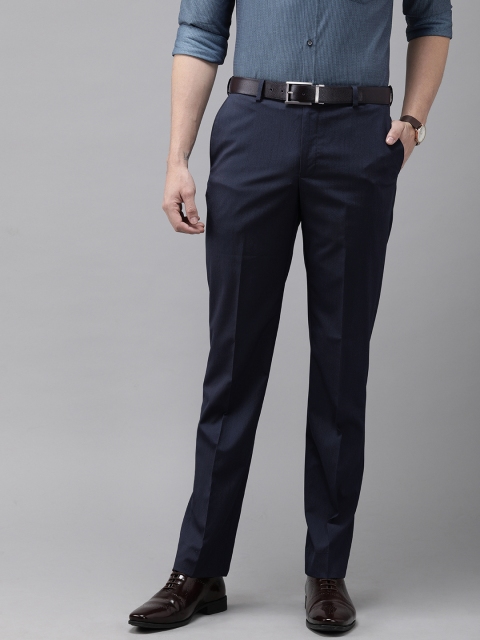

Park Avenue Men Blue Smart Fit Solid Formal Trousers