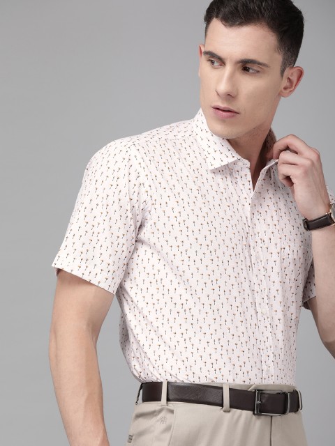 

Park Avenue Men Pink & Black Regular Fit Printed Casual Shirt