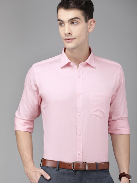 

Park Avenue Men Pink Slim Fit Self Design Formal Shirt