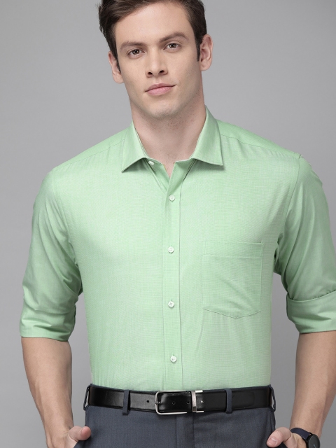 

Park Avenue Men Sea Green Regular Fit Solid Formal Shirt