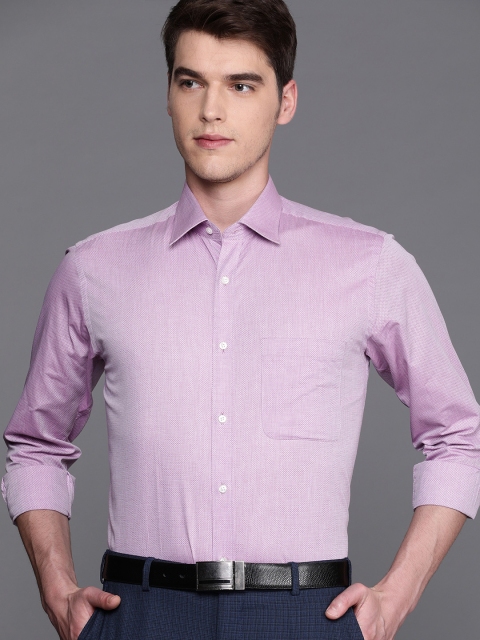 

Raymond Men Lavender Slim Fit Self Design Formal Shirt