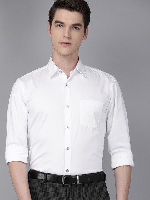 

Park Avenue Men White Slim Fit Solid Formal Shirt