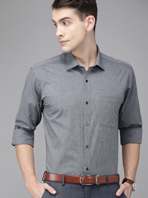 

Park Avenue Men Grey Slim Fit Solid Formal Shirt