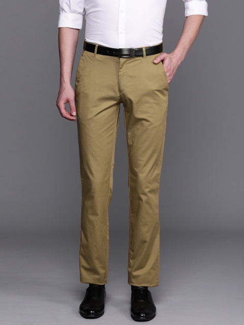 

Raymond Men Khaki Slim Fit Solid Formal Trousers