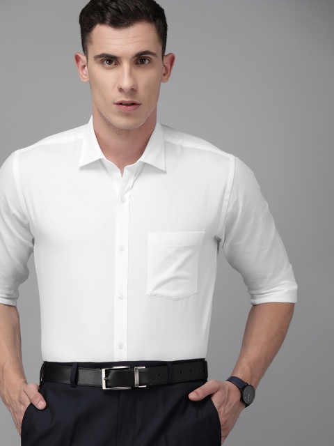 

Park Avenue Men White Slim Fit Solid Formal Shirt