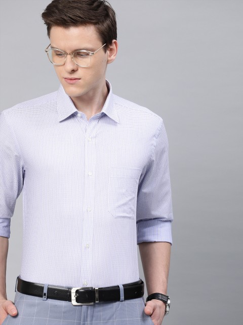

Raymond Men Blue Contemporary Regular Fit Printed Formal Shirt